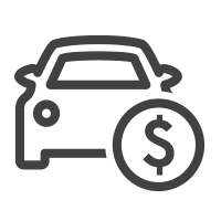 car with dollar sign